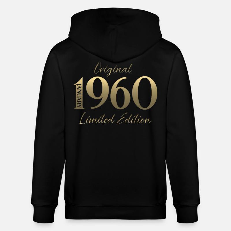 66e anniversaire Original janvier 1960 - Veste à capuche bio CULTIVATOR Stanley/Stella Unisexe - noir