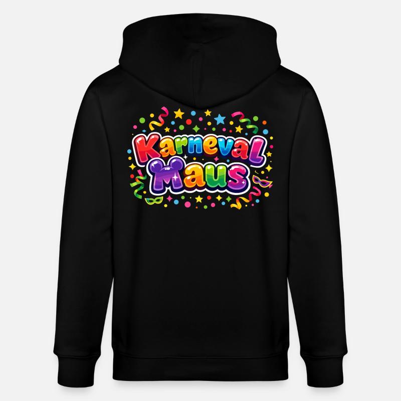 Karnevalsmaus Köln Kölner Alaaf Geschenk Lustig - Stanley/Stella Unisex Bio-Kapuzenjacke CULTIVATOR  - Schwarz