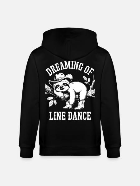 Sloth Dreaming Line Dance - Stanley/Stella CULTIVATOR Unisex Organic Hooded Jacket - black