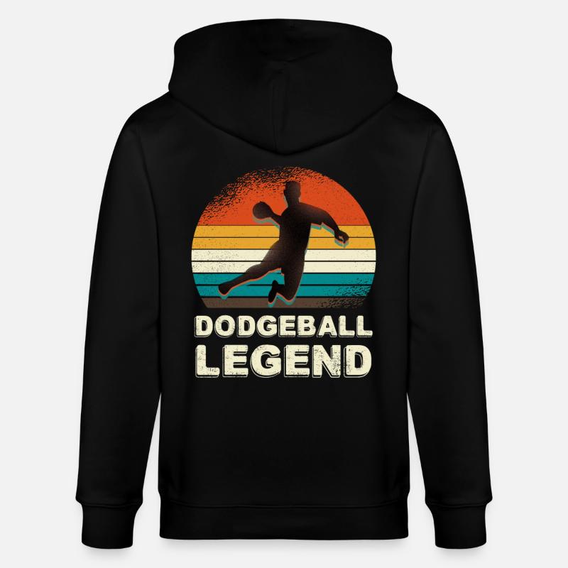 Look rétro de Dodgeball Legend - Veste à capuche bio CULTIVATOR Stanley/Stella Unisexe - noir