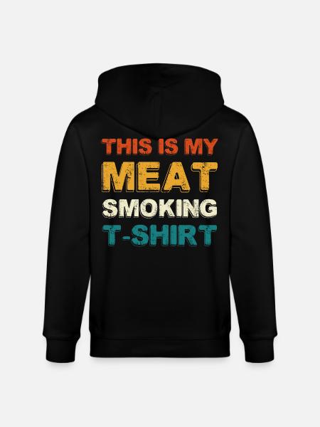 Meat Smoking T‑Shirt – Grillfreund - Stanley/Stella Unisex Bio-Kapuzenjacke CULTIVATOR  - Schwarz