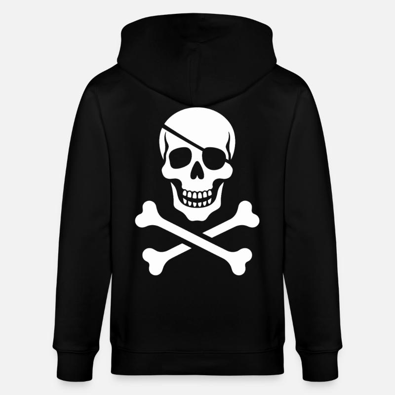 Conception croisée crâne et os - Veste à capuche bio CULTIVATOR Stanley/Stella Unisexe - noir