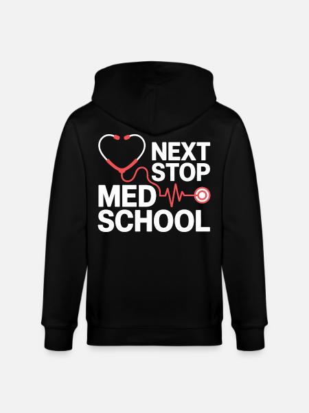 Med School Stethoscope Heart Tea - Stanley/Stella CULTIVATOR  Unisex Organic Hooded Jacket - black