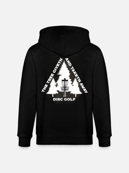 Disc Golf The Tree Giveth And Taketh Away - Stanley/Stella CULTIVATOR Unisex Organic Hooded Jacket - black