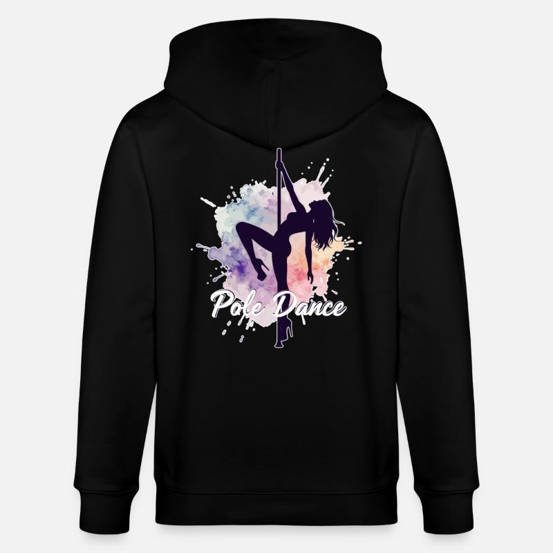 Pole Dance Poledancerinnen Aquarell stark Geschenk - Stanley/Stella Unisex Bio-Kapuzenjacke CULTIVATOR  - Schwarz
