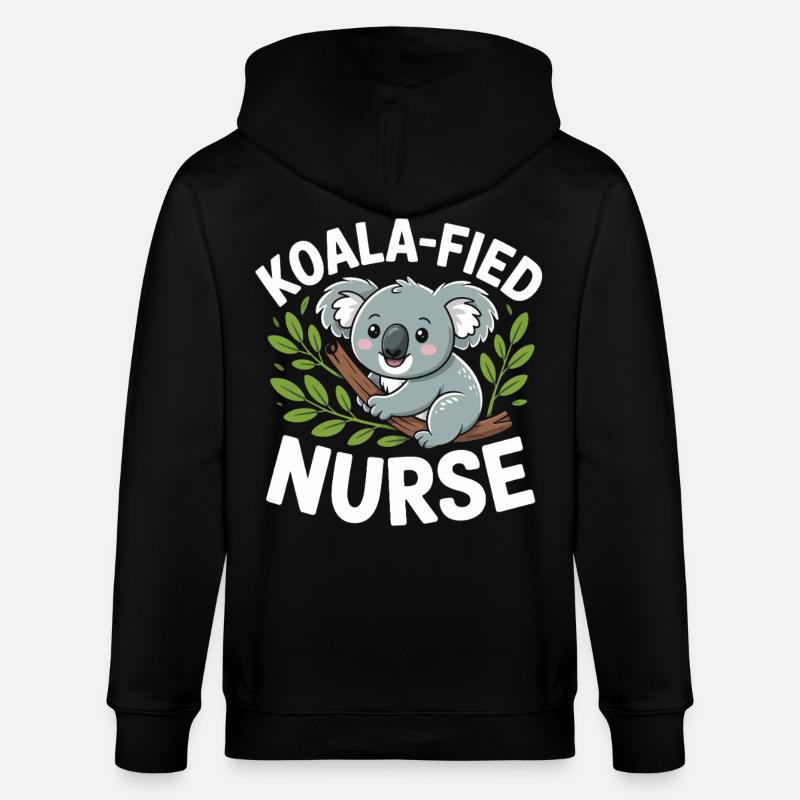 Infirmière koala dans l’arbre - Veste à capuche bio CULTIVATOR Stanley/Stella Unisexe - noir