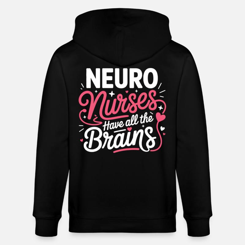 NeuroNurse All Brains Design - Stanley/Stella Unisex Bio-Kapuzenjacke CULTIVATOR - Schwarz