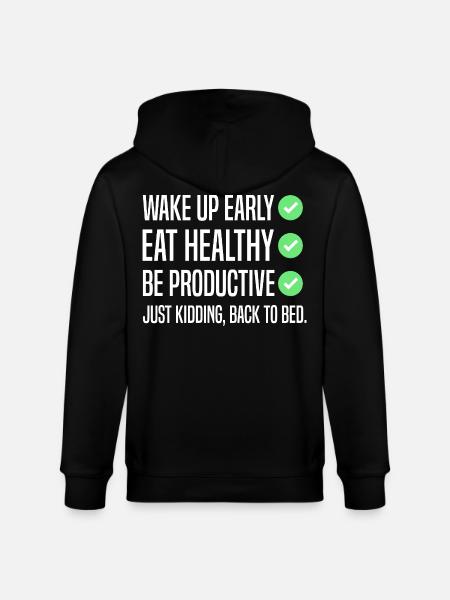 Funny New Year's Resolution - Stanley/Stella CULTIVATOR Unisex Organic Hooded Jacket - black