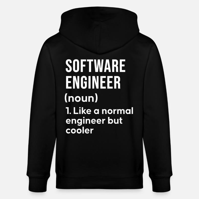 Software Engineer Spruch Shirt - Stanley/Stella Unisex Bio-Kapuzenjacke CULTIVATOR  - Schwarz