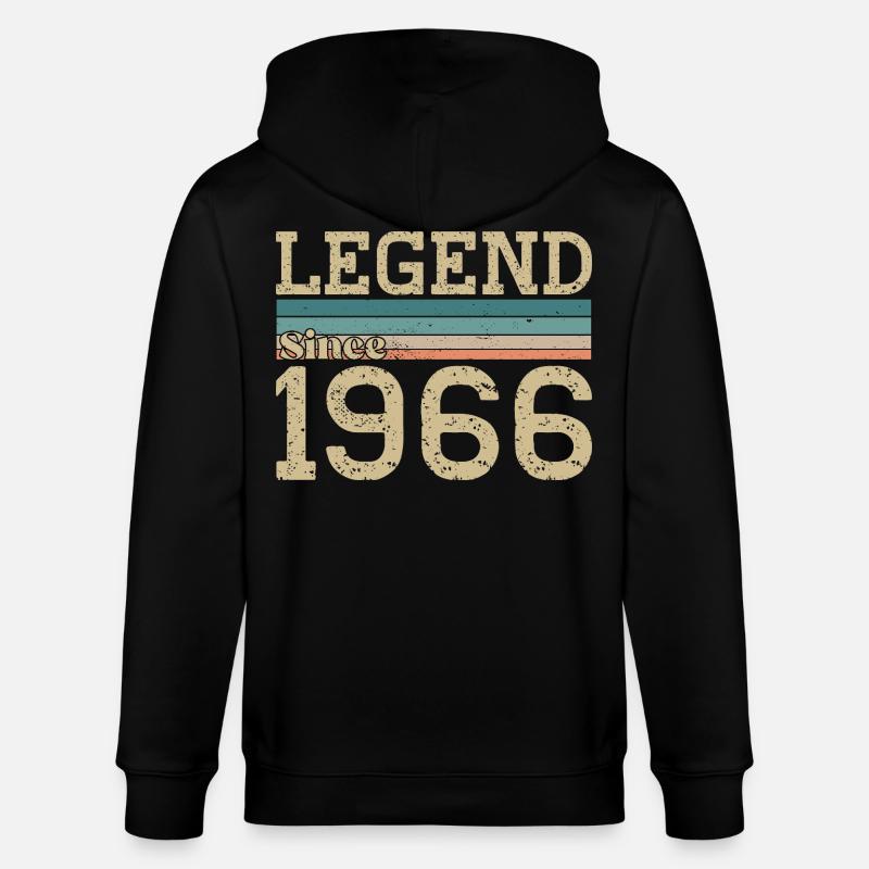Legende seit 1966 Jubiläum 1966 - Stanley/Stella Unisex Bio-Kapuzenjacke CULTIVATOR  - Schwarz