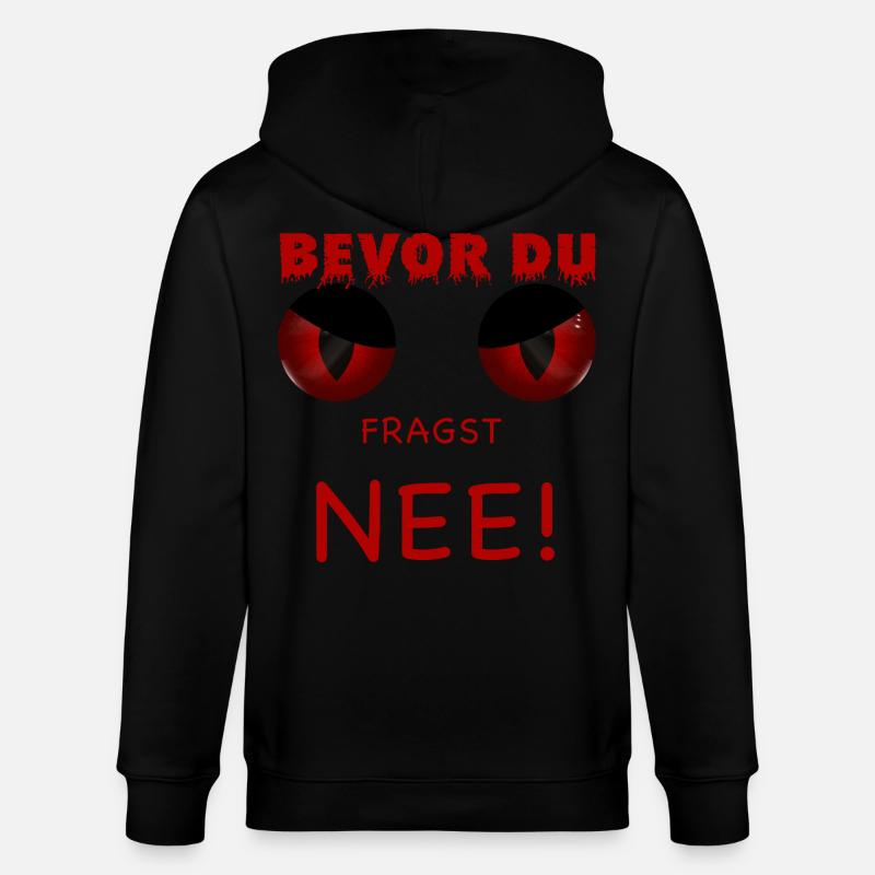 Bevor du fragst - Nee - Stanley/Stella Unisex Bio-Kapuzenjacke CULTIVATOR - Schwarz