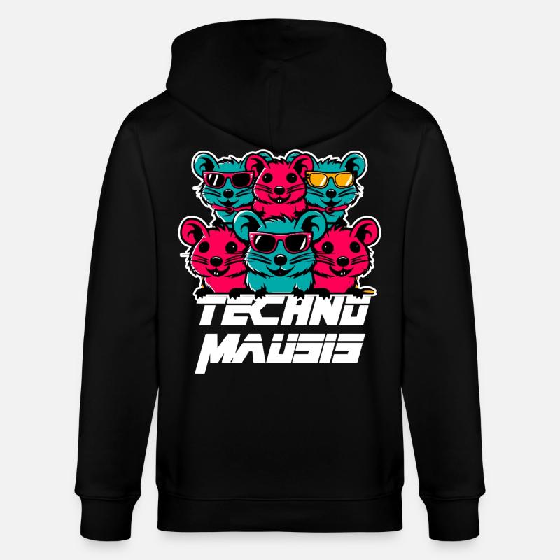 Techno Mausis - Veste à capuche bio CULTIVATOR Stanley/Stella Unisexe - noir