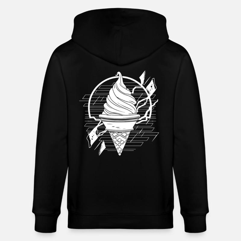 Dessin de glace douce - Veste à capuche bio CULTIVATOR Stanley/Stella Unisexe - noir