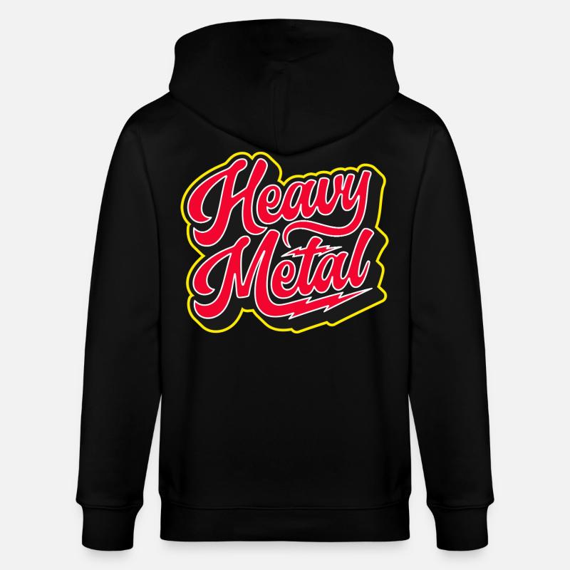 Heavy Metal Bold 3D Script - Veste à capuche bio CULTIVATOR Stanley/Stella Unisexe - noir