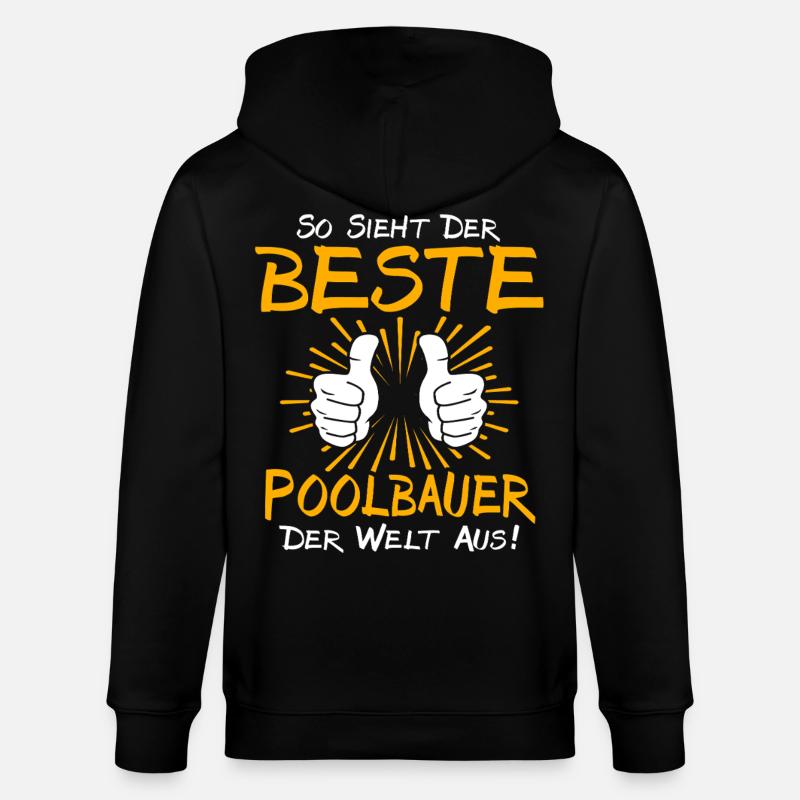 Idée cadeau pour constructeur de piscines - Veste à capuche bio CULTIVATOR Stanley/Stella Unisexe - noir