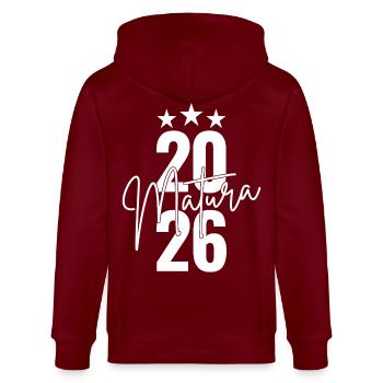 Maturité 2026 - Veste à capuche bio CULTIVATOR Stanley/Stella Unisexe - bordeaux - Dos - Anna (173cm)