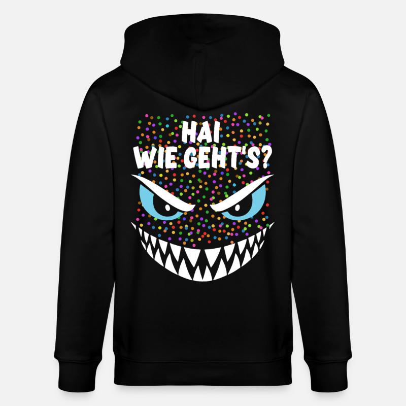 Requin, comment vas-tu ? | Costume, Carnaval, Déguisement - Veste à capuche bio CULTIVATOR Stanley/Stella Unisexe - noir
