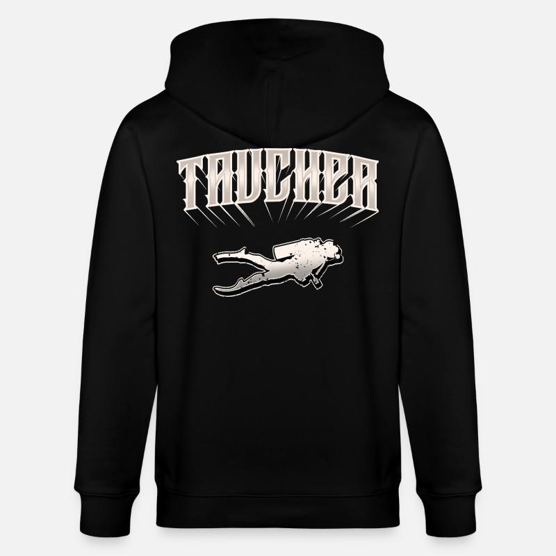 Taucher Tauchen - Stanley/Stella Unisex Bio-Kapuzenjacke CULTIVATOR  - Schwarz