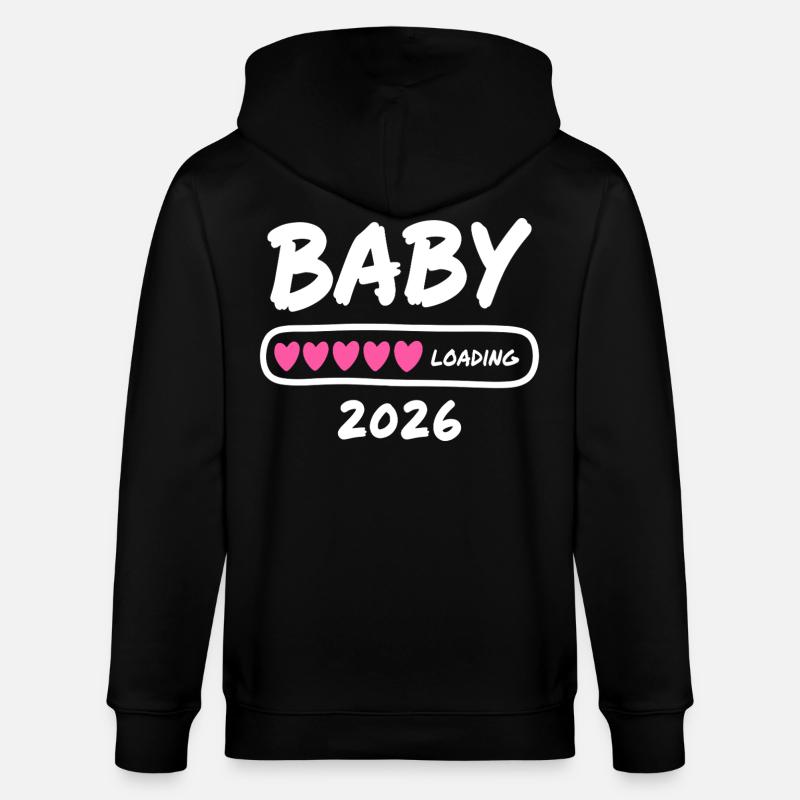 Baby Loading 2026 Parents enceintes - Veste à capuche bio CULTIVATOR Stanley/Stella Unisexe - noir