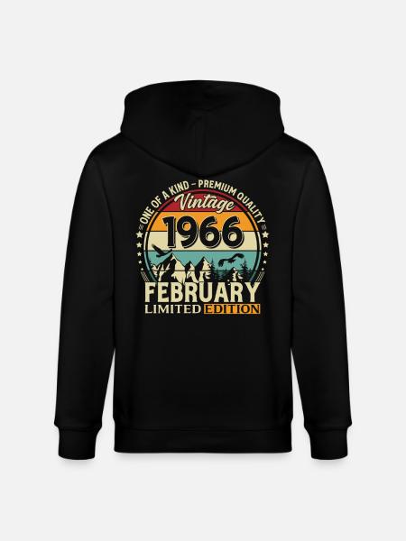 60e anniversaire février 1966 Millésime - Veste à capuche bio CULTIVATOR Stanley/Stella Unisexe - noir