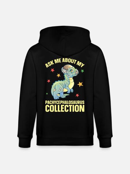 Pachycephalosaurus Plüschtier Dinosaurier - Stanley/Stella Unisex Bio-Kapuzenjacke CULTIVATOR - Schwarz