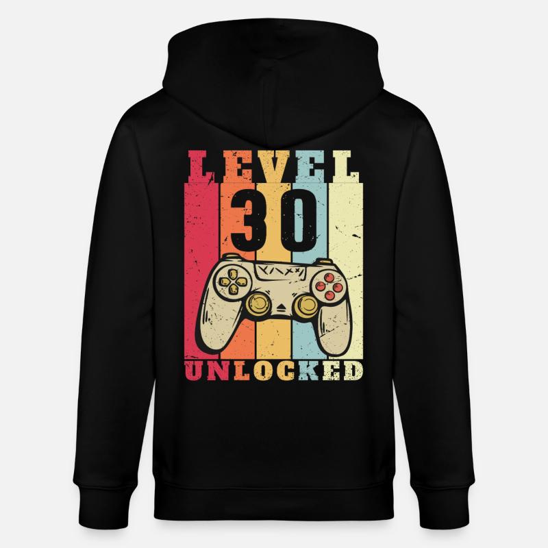 Niveau 30 complete Anniversaire 30 ans - Veste à capuche bio CULTIVATOR Stanley/Stella Unisexe - noir