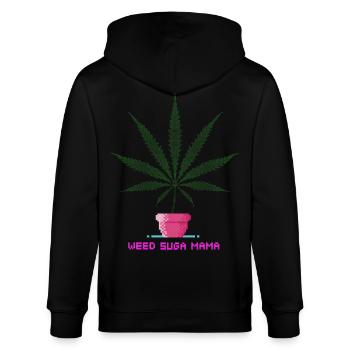 Weed Suga Mama - Stanley/Stella Unisex Bio-Kapuzenjacke CULTIVATOR  - Schwarz - Hinten - Anna (173cm)