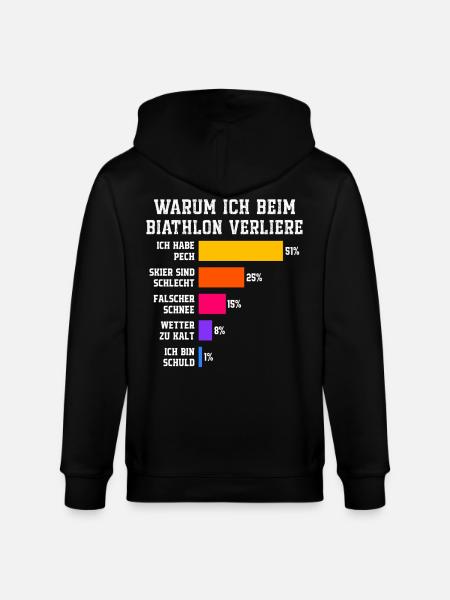Biatlon Hvorfor jeg taber i skiskydning - Stanley/Stella økologisk unisex-hættejakke CULTIVATOR  - sort