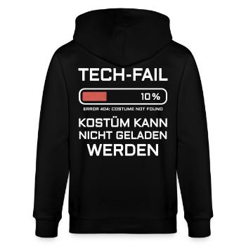 Error 404 Kostüm nicht gefunden Nerd Gamer Party - Stanley/Stella Unisex Bio-Kapuzenjacke CULTIVATOR  - Schwarz - Hinten - Anna (173cm)