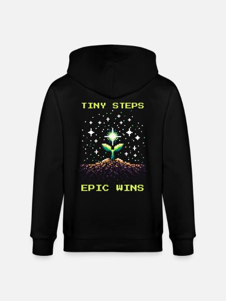 Petits pas, grands succès | Travail social - Veste à capuche bio CULTIVATOR Stanley/Stella Unisexe - noir