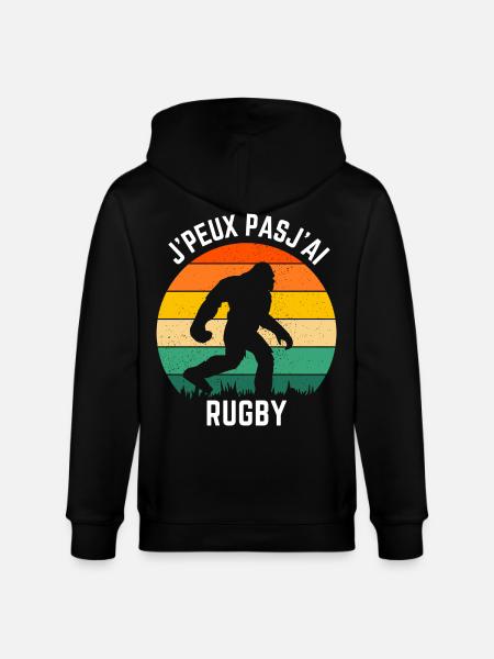 Sasquatch Rugby Retro Soleil - Veste à capuche bio CULTIVATOR Stanley/Stella Unisexe - noir