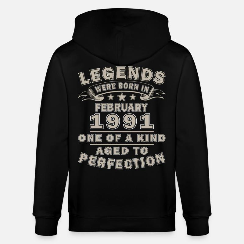 Cadeau d’anniversaire de février 1991 - Veste à capuche bio CULTIVATOR Stanley/Stella Unisexe - noir