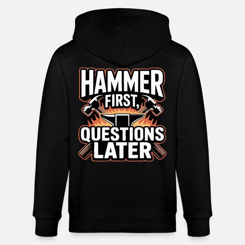 Hammer : premières questions, puis Blacksmith disant - Veste à capuche bio CULTIVATOR Stanley/Stella Unisexe - noir