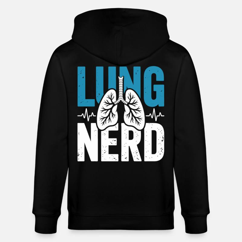Chemise Lung Nerd Lung Lover - Veste à capuche bio CULTIVATOR Stanley/Stella Unisexe - noir