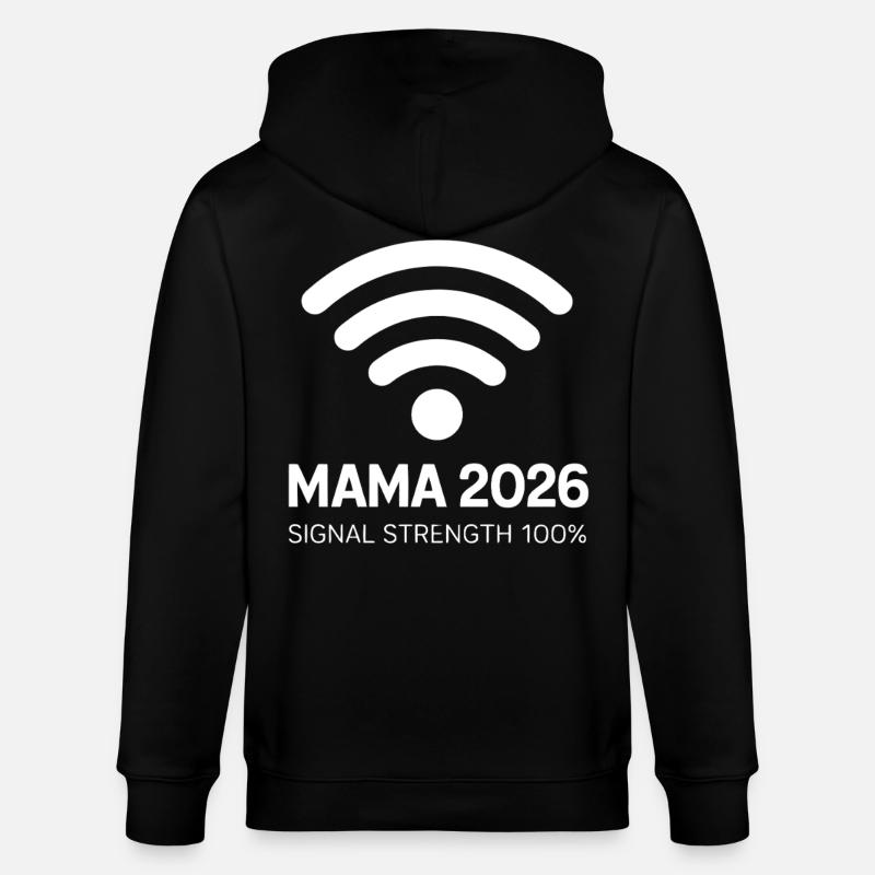 Maman 2026 à 100 % - Veste à capuche bio CULTIVATOR Stanley/Stella Unisexe - noir