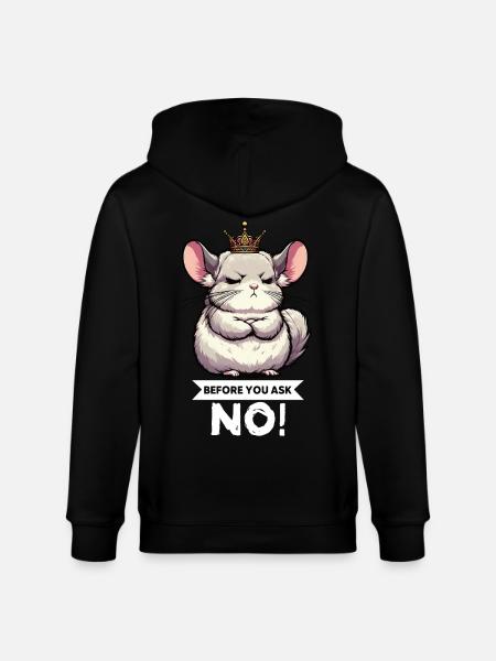 Avant de demander aux chinchillas rongeurs - Veste à capuche bio CULTIVATOR Stanley/Stella Unisexe - noir