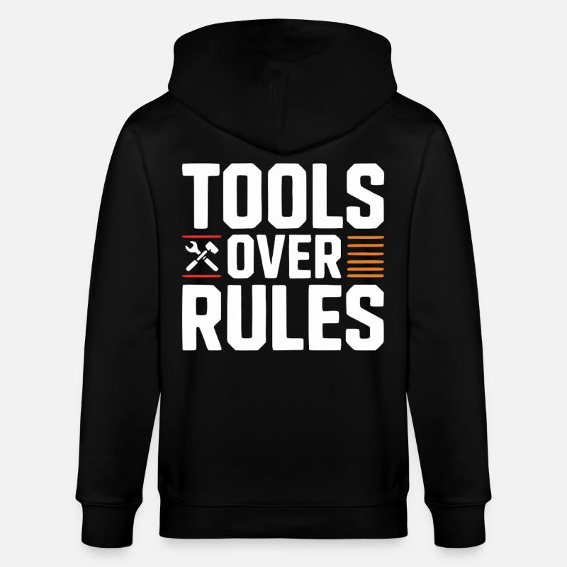 Tools Over Rules Statement Design - Stanley/Stella Unisex Bio-Kapuzenjacke CULTIVATOR - Schwarz