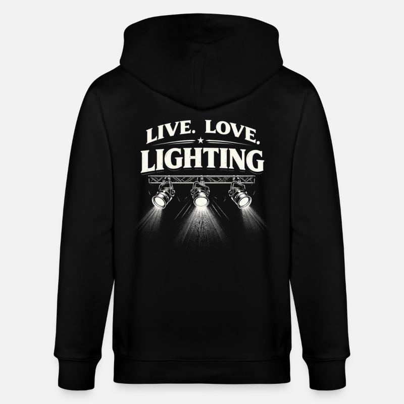 Lichttechniker Beleuchtungstechniker Lighting Guy - Stanley/Stella Unisex Bio-Kapuzenjacke CULTIVATOR  - Schwarz