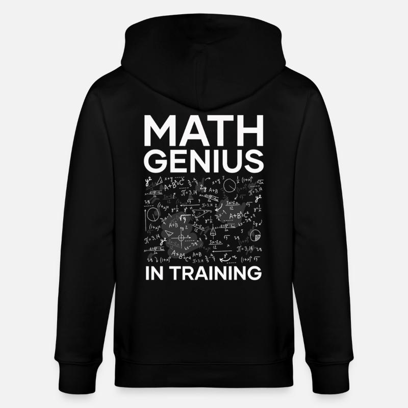 Math Genius in Training - Stanley/Stella CULTIVATOR  Unisex Organic Hooded Jacket - black