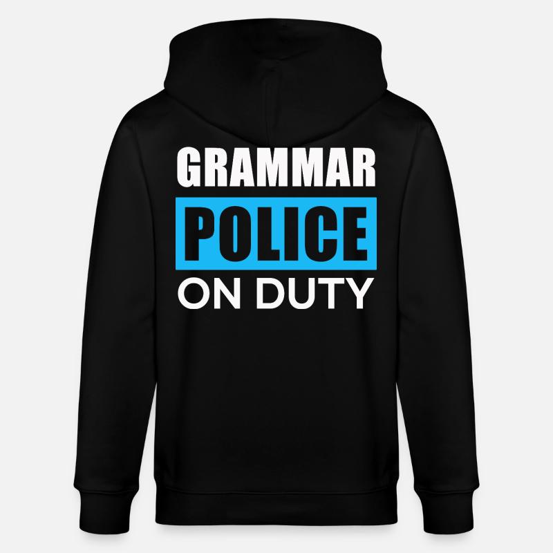 Grammatikpolizei im Einsatz - Stanley/Stella Unisex Bio-Kapuzenjacke CULTIVATOR  - Schwarz