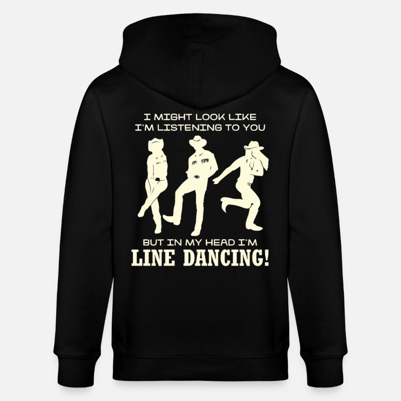 Line Dancing Silhouette Humor - Stanley/Stella Unisex Bio-Kapuzenjacke CULTIVATOR  - Schwarz