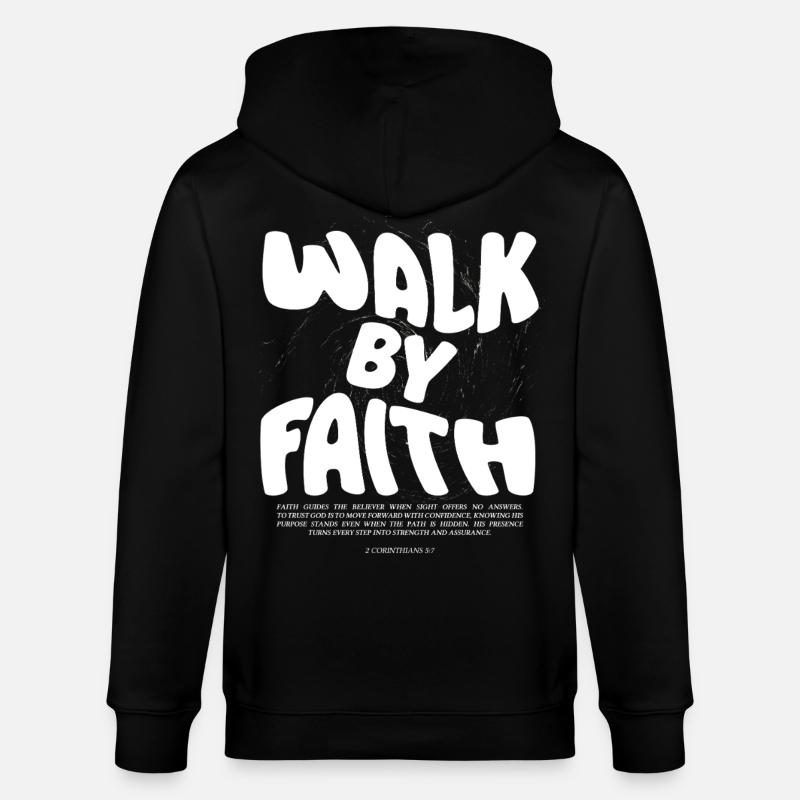 Marcher par la foi - Veste à capuche bio CULTIVATOR Stanley/Stella Unisexe - noir