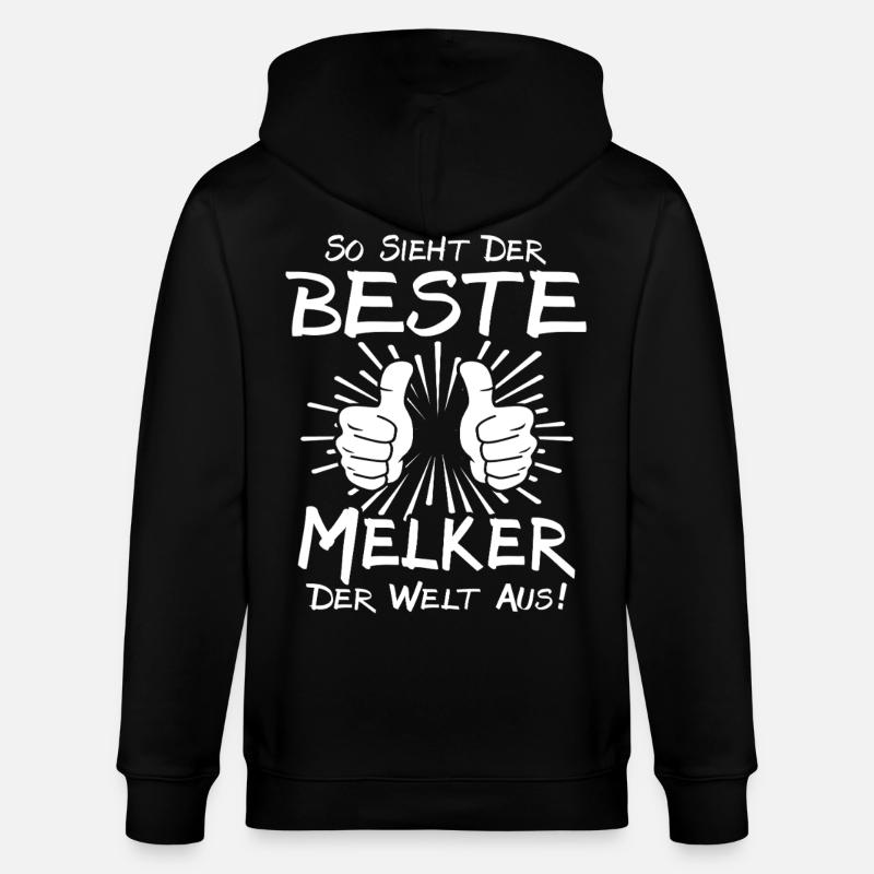 Bester Melker - Stanley/Stella Unisex Bio-Kapuzenjacke CULTIVATOR  - Schwarz