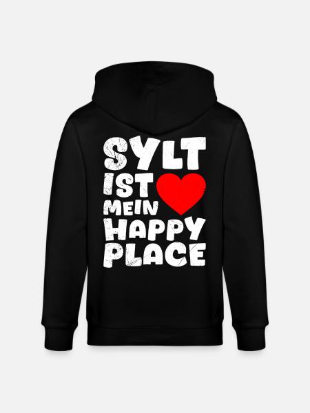 SYLT IS MY HAPPY PLACE Funny - Stanley/Stella CULTIVATOR Unisex Organic Hooded Jacket - black