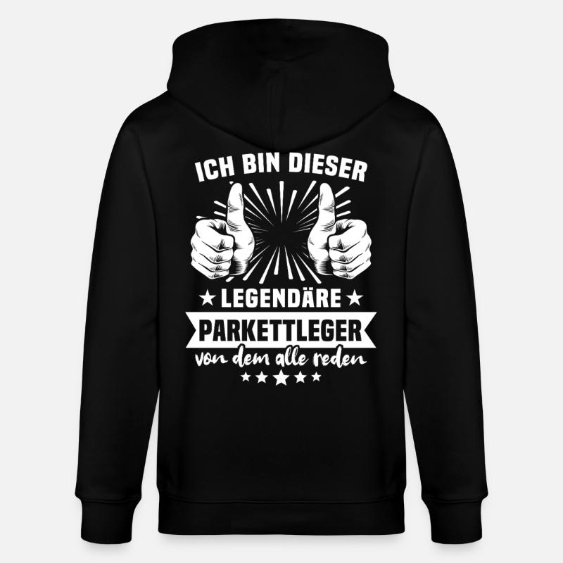 Légende de la couche de parquet - Veste à capuche bio CULTIVATOR Stanley/Stella Unisexe - noir