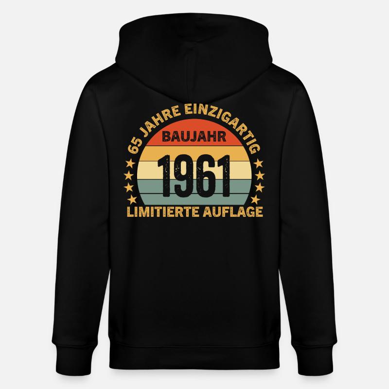 65 ANS D’ÉDITION LIMITÉE UNIQUE - Veste à capuche bio CULTIVATOR Stanley/Stella Unisexe - noir