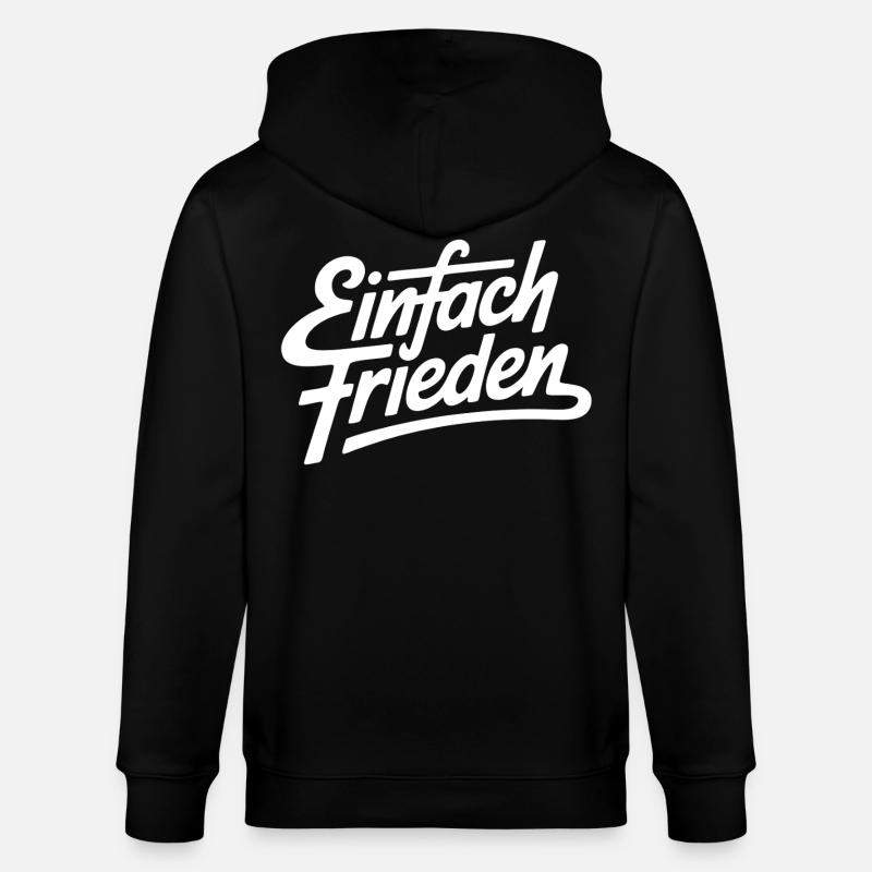 Simplement la paix - Veste à capuche bio CULTIVATOR Stanley/Stella Unisexe - noir