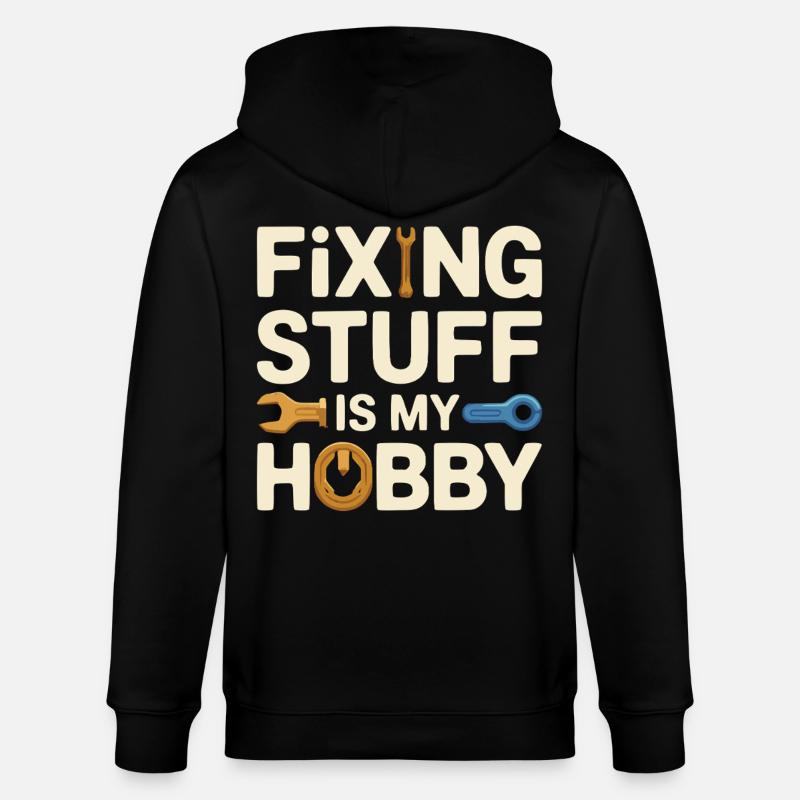 Réparer des trucs est mon hobby - Veste à capuche bio CULTIVATOR Stanley/Stella Unisexe - noir