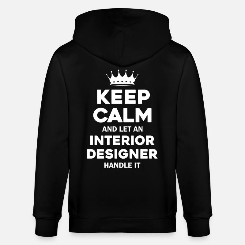 Interior Designer Ruhe Spruch - Stanley/Stella Unisex Bio-Kapuzenjacke CULTIVATOR  - Schwarz