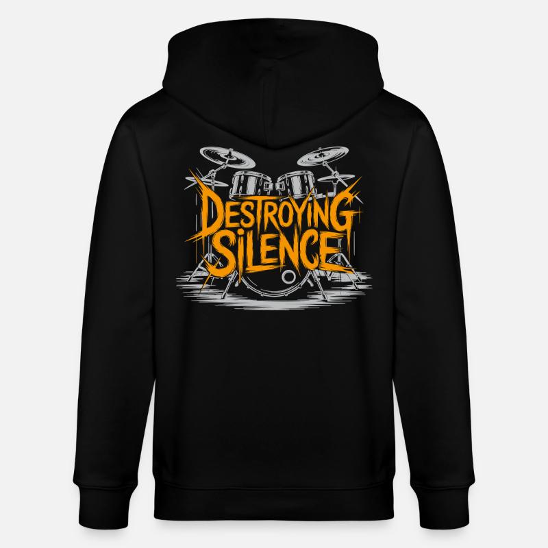 Schlagzeuger Drumset Design - Stanley/Stella Unisex Bio-Kapuzenjacke CULTIVATOR - Schwarz